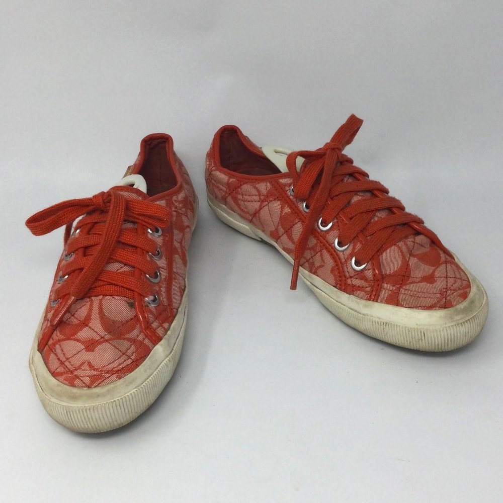 Coach Kayln Coral Quilted Signature Logo Sneakers 6B